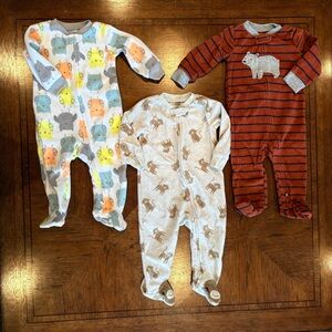Simple Kids One Piece Footies - Multicolor and Brown
